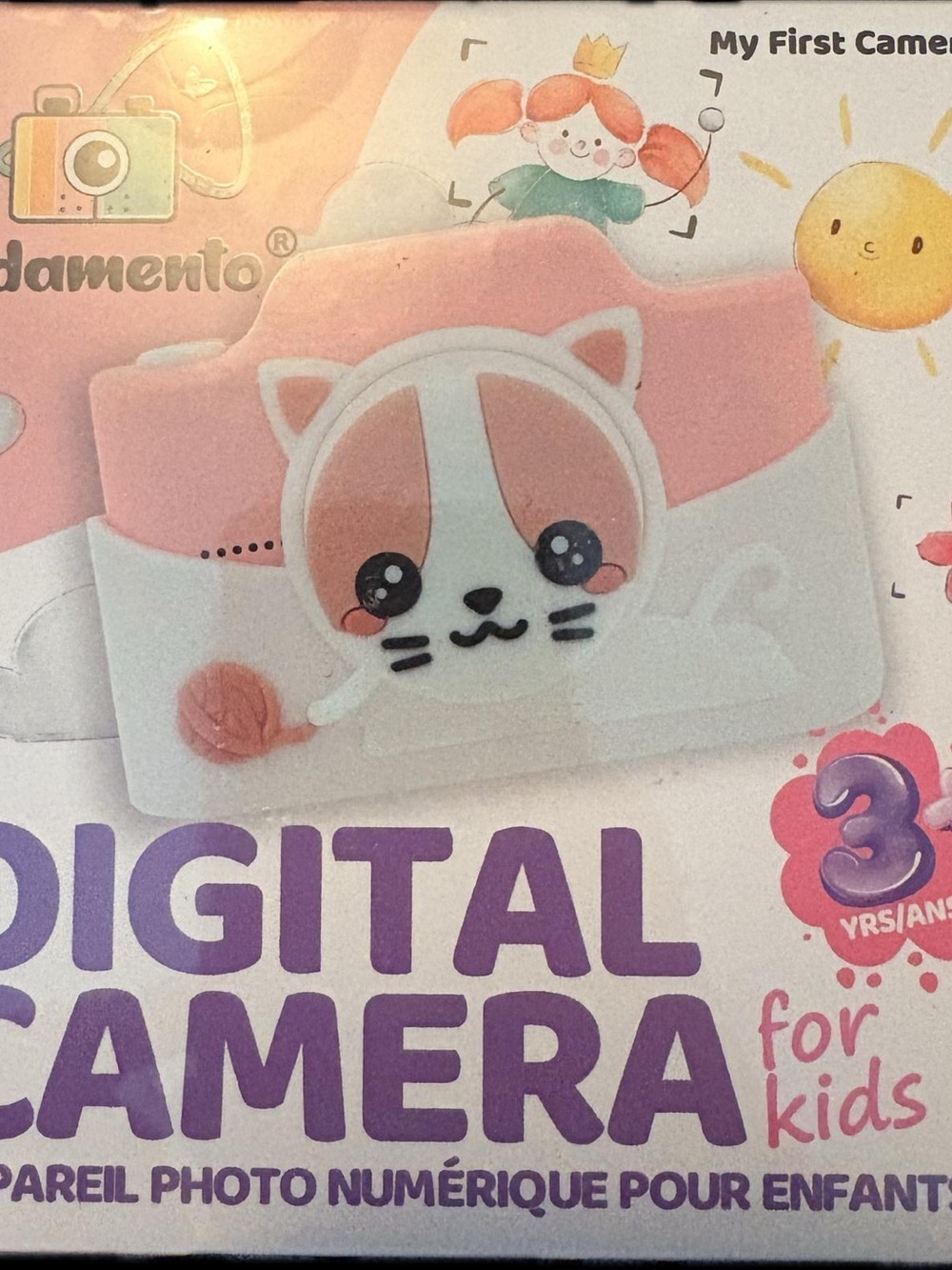 Cute Pink & White Kids Digital Camera - My First Camera